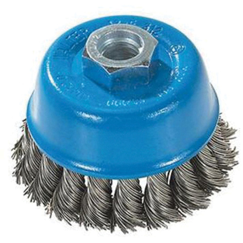 Brosse &agrave; fils nou&eacute;s torsad&eacute;s, 3" dia. x M10x1,25 arbre Groupe Belzile Dickner