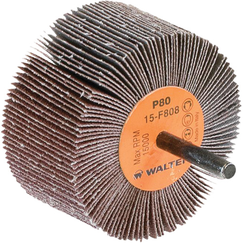 Flap Wheels-Coolcut Flap Wheels, Aluminum Oxide, 80 Grit, 3" x 1-1/2" x 1/4" Groupe Belzile Dickner