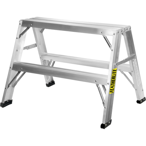 Industrial-Duty Sawhorse, 2' H x 31.9375" W x 23.50" D, 300 lbs. Capacity, Aluminum Groupe Belzile Dickner