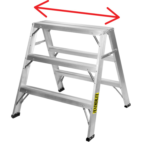 Industrial-Duty Sawhorse, 2' H x 31.9375" W x 23.50" D, 300 lbs. Capacity, Aluminum Groupe Belzile Dickner