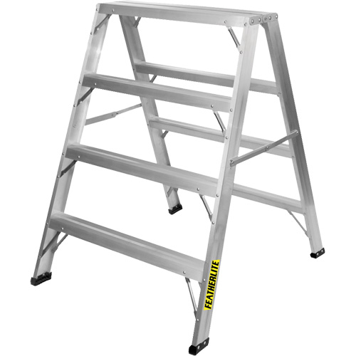 Industrial-Duty Sawhorse, 4' H x 34.6875" W x 39.50" D, 300 lbs. Capacity, Aluminum Groupe Belzile Dickner