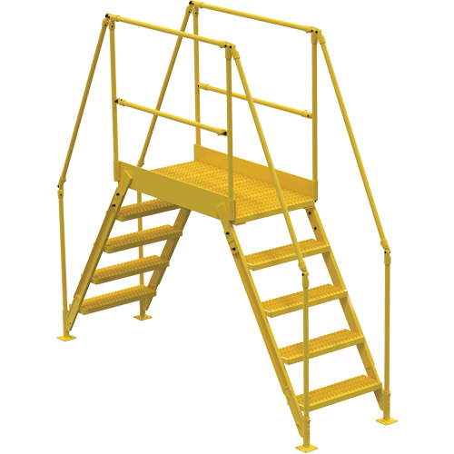 Crossover Ladder, 103-1/2" Overall Span, 50" H x 48" D, 24" Step Width Groupe Belzile Dickner