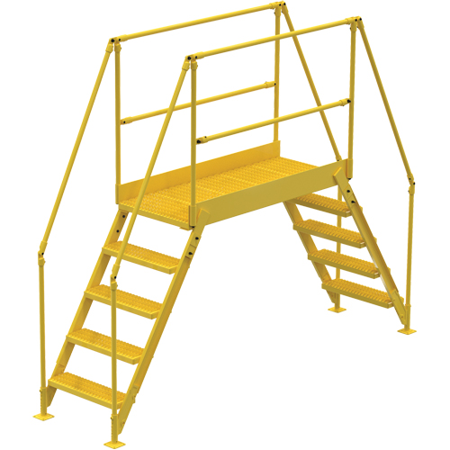 Crossover Ladder, 115-1/2" Overall Span, 50" H x 60" D, 24" Step Width Groupe Belzile Dickner