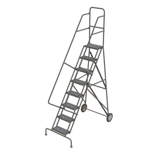 &eacute;chelles roulantes en acier, 8 marches, Largeur de la marche 16", Hauteur de la plateforme 80", Acier Groupe Belzile Dickner