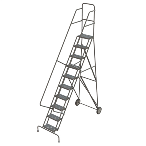 &eacute;chelles roulantes en acier, 10 marches, Largeur de la marche 16", Hauteur de la plateforme 100", Acier Groupe Belzile Dickner