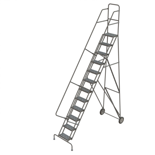 &eacute;chelles roulantes en acier, 12 marches, Largeur de la marche 16", Hauteur de la plateforme 120", Acier Groupe Belzile Dickner