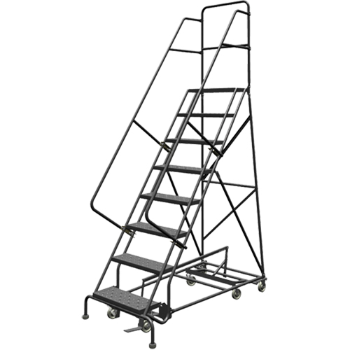 &eacute;chelles roulantes multidirectionnelles, 8 marches, Largeur de la marche 24", Hauteur de la plateforme 80", Acier Groupe Belzile Dickner