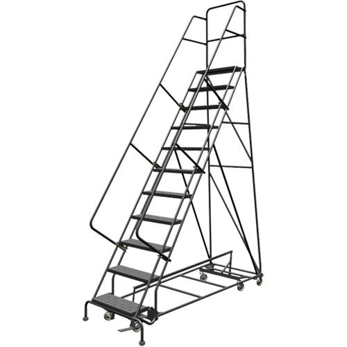 &eacute;chelles roulantes multidirectionnelles, 11 marches, Largeur de la marche 24", Hauteur de la plateforme 110", Acier Groupe Belzile Dickner