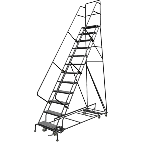 &eacute;chelles roulantes multidirectionnelles, 12 marches, Largeur de la marche 24", Hauteur de la plateforme 120", Acier Groupe Belzile Dickner