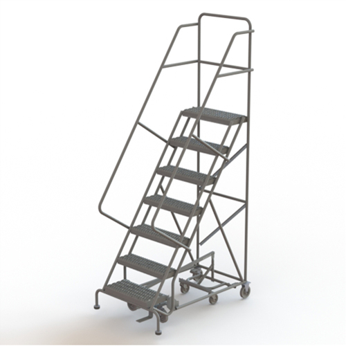 &eacute;chelles roulantes multidirectionnelles, 7 marches, Largeur de la marche 24", Hauteur de la plateforme 70", Acier Groupe Belzile Dickner