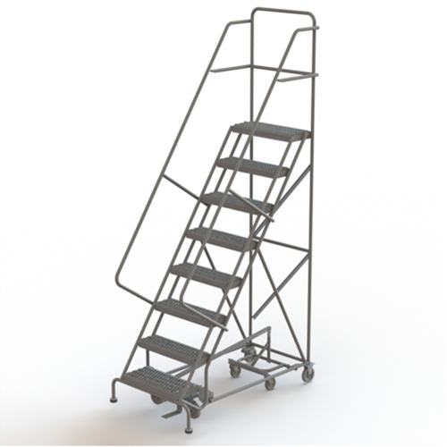 &eacute;chelles roulantes multidirectionnelles, 8 marches, Largeur de la marche 24", Hauteur de la plateforme 80", Acier Groupe Belzile Dickner
