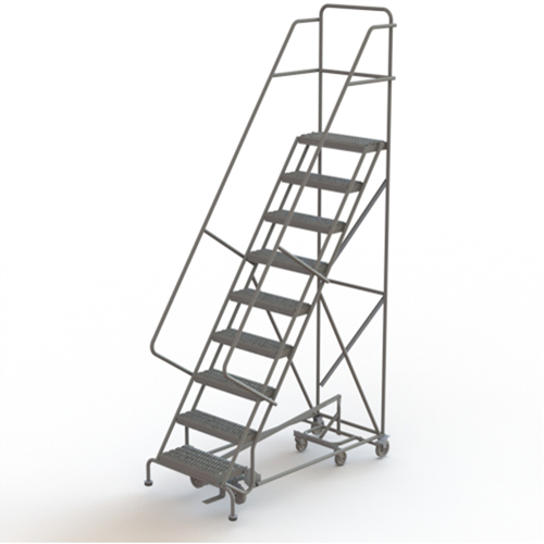 &eacute;chelles roulantes multidirectionnelles, 9 marches, Largeur de la marche 24", Hauteur de la plateforme 90", Acier Groupe Belzile Dickner
