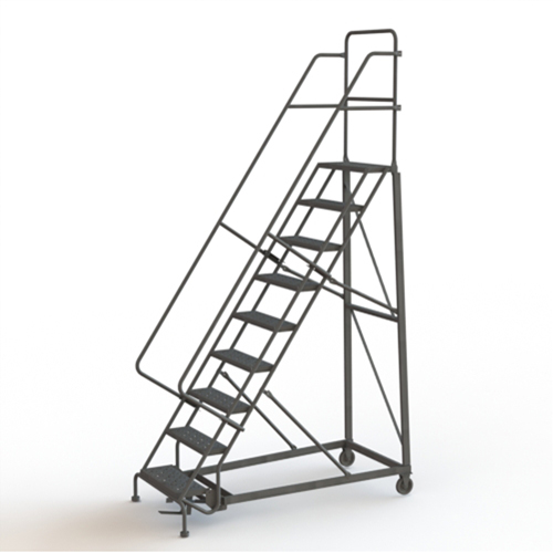&eacute;chelles roulantes robustes, 9 marches, Largeur de la marche 24", Hauteur de la plateforme 90", Acier Groupe Belzile Dickner