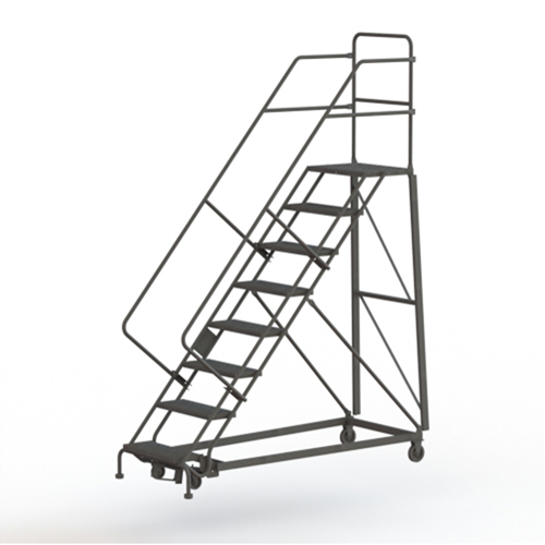 Heavy Duty Safety Slope Ladder, 8 Steps, Serrated, 50° Incline, 80" High Groupe Belzile Dickner