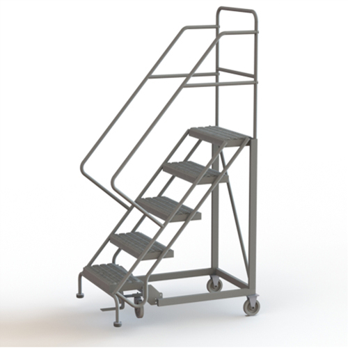 Safety Slope Rolling Ladder, 5 Steps, Serrated, 50° Incline, 50" High Groupe Belzile Dickner