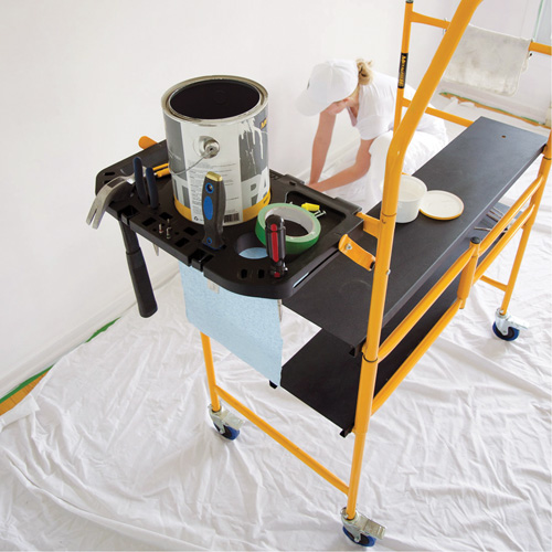 Jobsite Series 4' Safety Rail & Tool Shelf Scaffold Kit, Steel Frame, 49-1/2" D x 57-3/4" H Groupe Belzile Dickner