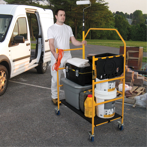 Jobsite Series 4' Safety Rail & Tool Shelf Scaffold Kit, Steel Frame, 49-1/2" D x 57-3/4" H Groupe Belzile Dickner