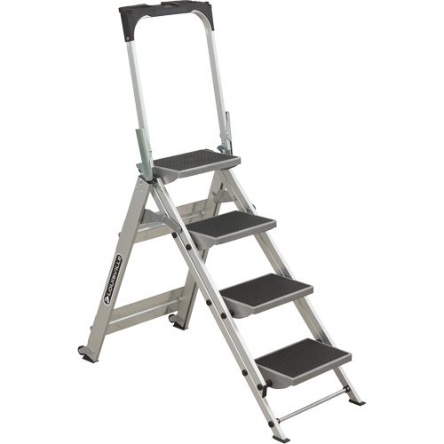 Tilt & Roll Step Stool Ladder, 4 Steps, 44.25" x 22.13" x 59" High Groupe Belzile Dickner
