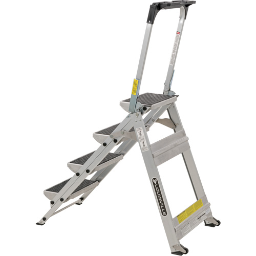 Tilt & Roll Step Stool Ladder, 4 Steps, 44.25" x 22.13" x 59" High Groupe Belzile Dickner