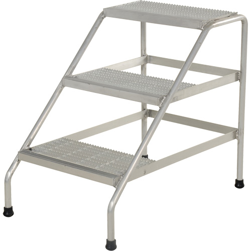 Aluminum Step Stand, 3 Step(s), 22-13/16" W x 34-9/16" L x 30" H, 500 lbs. Capacity Groupe Belzile Dickner