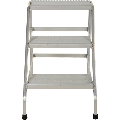Aluminum Step Stand, 3 Step(s), 22-13/16" W x 34-9/16" L x 30" H, 500 lbs. Capacity Groupe Belzile Dickner