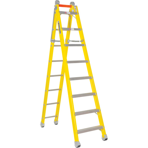 Step to Straight Ladder, 13.8', Fibreglass, 375 lbs., CSA Grade 1AA Groupe Belzile Dickner