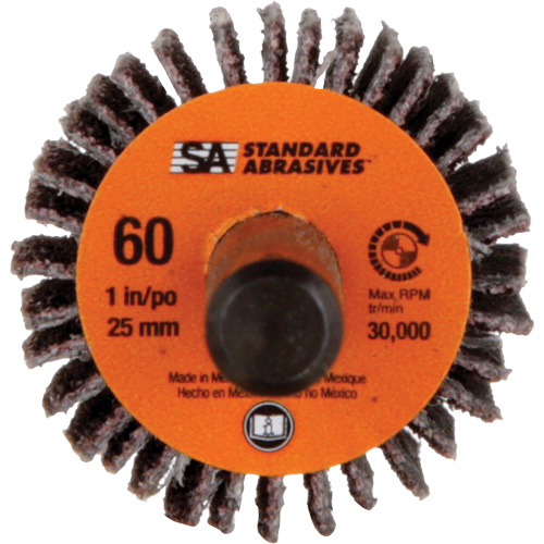 Standard Abrasives Flap Wheel, Aluminum Oxide, 60 Grit, 1" x 1" x 1/4" Groupe Belzile Dickner
