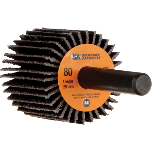 Meule &agrave; lamelles Standard Abrasives, Oxyde d'aluminium, Grain 80, 1" x 1" x 1/4" Groupe Belzile Dickner