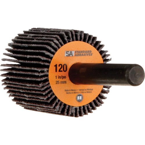 Standard Abrasives Flap Wheel, Aluminum Oxide, 120 Grit, 1" x 1" x 1/4" Groupe Belzile Dickner