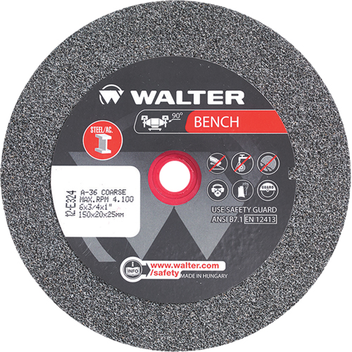 Bench Grinding Wheels, 6" x 3/4", 1" Arbor, 1 Groupe Belzile Dickner