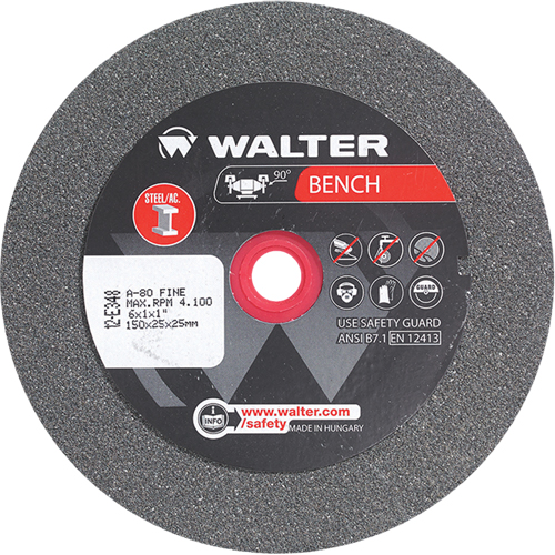 Bench Grinding Wheels, 6" x 1", 1" Arbor, 1 Groupe Belzile Dickner