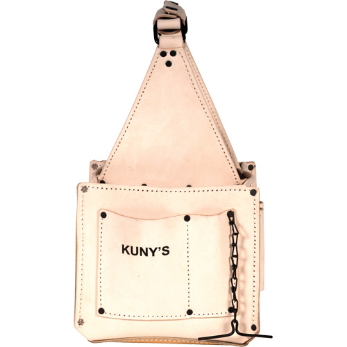 Porte-outils pour &eacute;lectricien et travaux d'entretien, Cuir, 17 pochettes, Beige Groupe Belzile Dickner