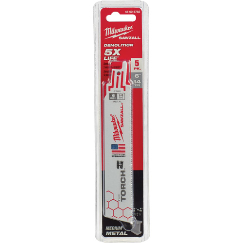 Lames The Torch Sawzall, Bim&eacute;tal, 14 Dents par pouce, 6" lo x 1" la Groupe Belzile Dickner