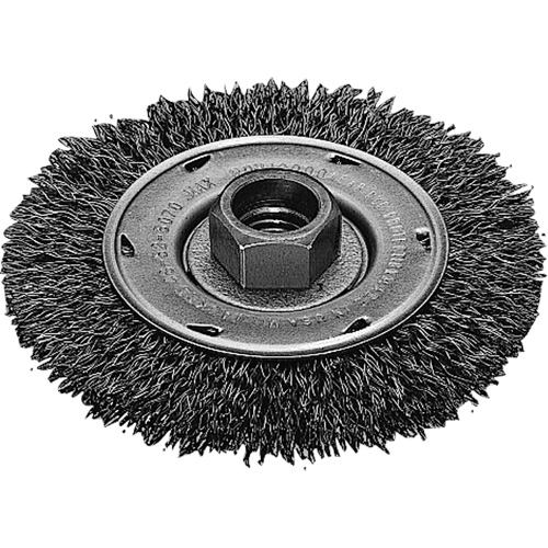 Disque m&eacute;tallique &agrave; fils torsad&eacute;s, Dia. 4", Fils 0,02", Arbre 5/8"-11, Acier inoxydable Groupe Belzile Dickner