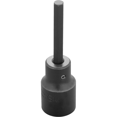 Socket Bit, Hex, 6 mm x 3-1/4" L, 1/2" Drive Groupe Belzile Dickner