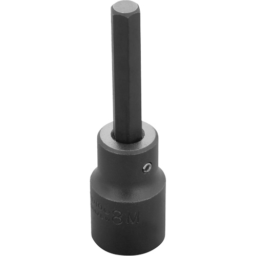 Socket Bit, Hex, 8 mm x 3-1/4" L, 1/2" Drive Groupe Belzile Dickner