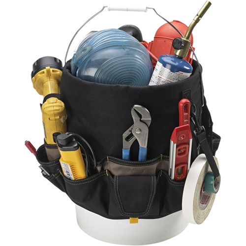 Sacs Bucket Buddy &agrave; 48 pochettes, 6" lo x 11" la x 12" h, Polyester, Noir Groupe Belzile Dickner