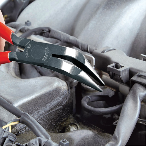 Pince &agrave; bec long de 8" avec angle de sans couteau Groupe Belzile Dickner