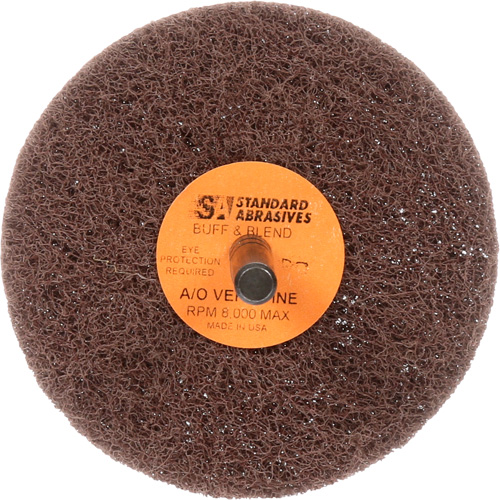 Meule Buff & Blend Standard Abrasives, 3" dia. x 1" la, Arbre 1/4", Oxyde d'aluminium Groupe Belzile Dickner
