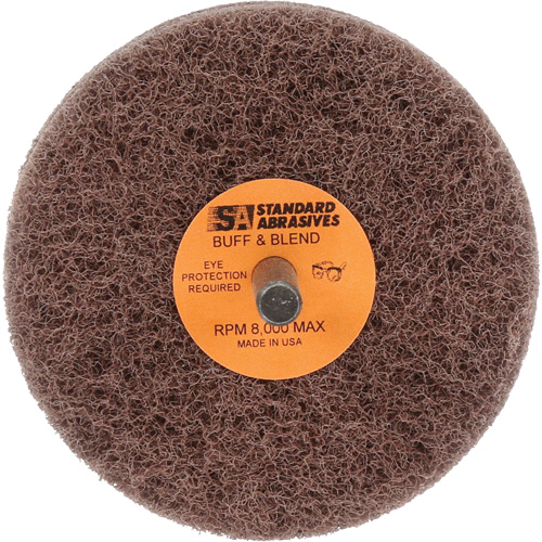Standard Abrasives Buff & Blend Wheel, 3" Dia. x 2" W, 1/4" Arbor, Aluminum Oxide Groupe Belzile Dickner