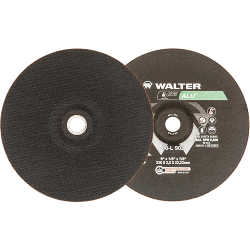 Depressed Centre Grinding Wheels - Aluminium Type 27, 9" x 1/8", 7/8" Arbor, Type 27 Groupe Belzile Dickner
