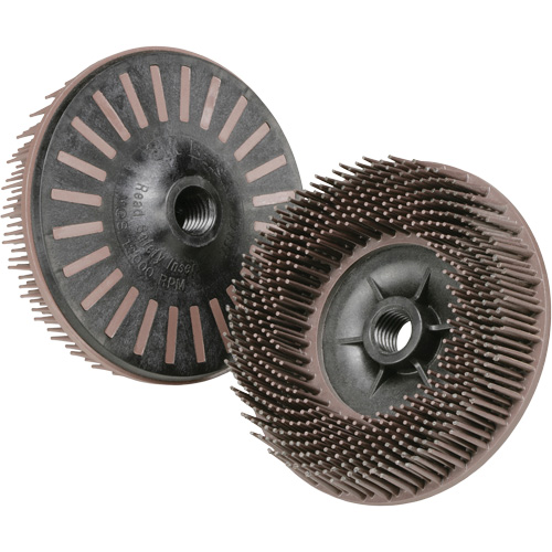 Disques radiaux bristle pour meuleuses angulaires Scotch-Brite, C&eacute;ramique, Grain 36, 4-1/2" dia. Groupe Belzile Dickner