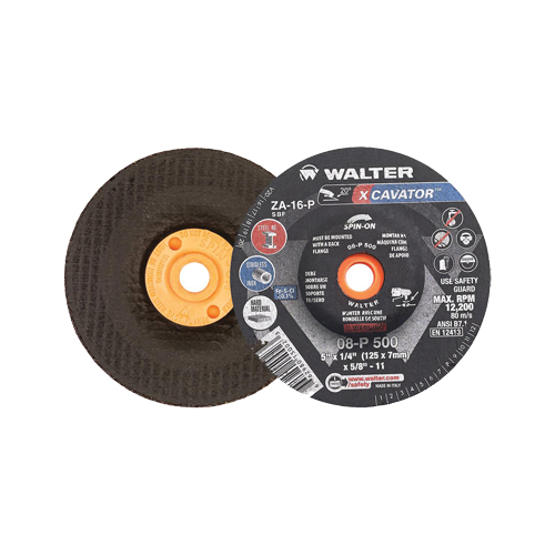 XCAVATOR Grinding Wheel, 5" x 1/4", 5/8"-11 Arbor, Zirconium, Type 27/27S Groupe Belzile Dickner