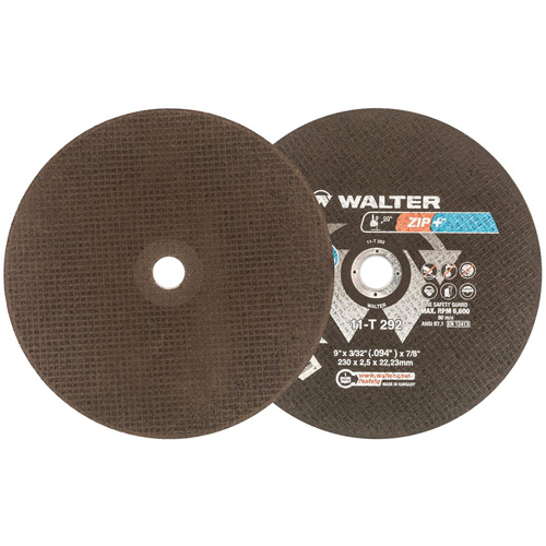 Zip+Xtra Heavy-Duty Cut-Off Wheel, 9" x 3/32", 7/8" Arbor, Type 1, Aluminum Oxide, 6600 RPM Groupe Belzile Dickner