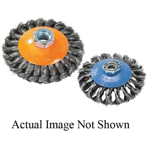 Brosse concave &agrave; fils nou&eacute;s, 6" dia. x 5/8"-11 arbre Groupe Belzile Dickner