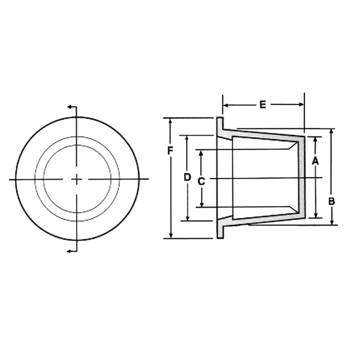 Bouchon en plastique, 1/2" dia. Groupe Belzile Dickner
