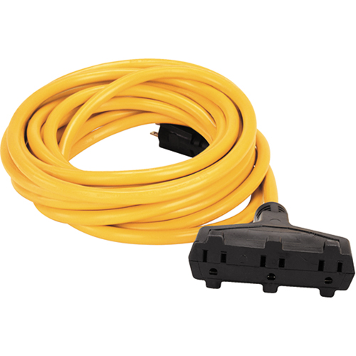 Vinyl Extension Cord, Outdoor, SJTW, 14/3 AWG, 15 A, 3 Outlet(s), 50' Groupe Belzile Dickner