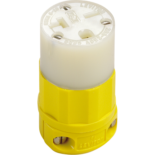 Connecteur de broches droites mis &agrave; la terre &agrave; deux bornes et trois fils, 5-20P, Nylon Groupe Belzile Dickner