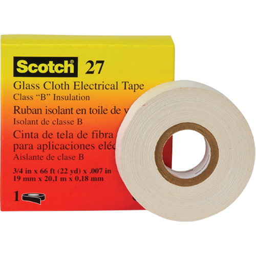 Rubans isolants en toile de verre 27 Scotch, 19 mm (3/4") la x 20 m (66') lo Groupe Belzile Dickner