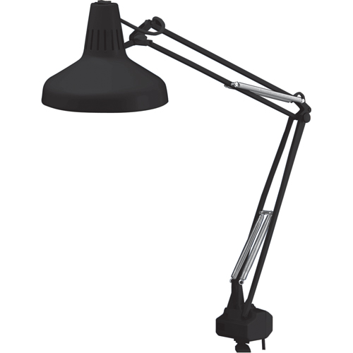 LAMPES DE TRAVAIL COMBIN&eacute;ES ROBUSTES, 22/60 W, Fluorescent/Incandescente, Col 45", Noir Groupe Belzile Dickner